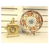 Fortuna Jadite Elephant Desk Clock. Battery