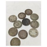 Lot of Silver Australian Three Pence Coins -