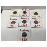 Lot of Indian Head pennies in flips