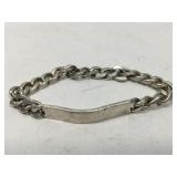Sterling Silver ID bracelet - Blank - 8 in - no