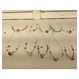 Lot of 10 Metal with carved stone Butterfly