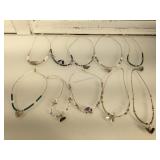 Lot of 10 Metal with carved stone Butterfly