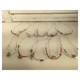 Lot of 10 Metal with carved stone Butterfly