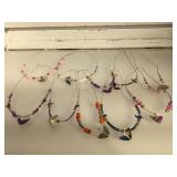 Lot of 10 Metal with carved stone Butterfly