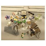 Lot of assorted costume jewelry - earrings,