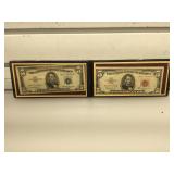 Pair of $5 Notes - 1953 Silver certificate & 1963