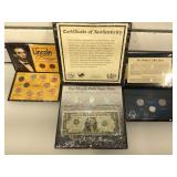 Lot of assorted US Coins in holders - with info