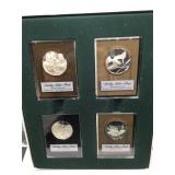 4-Piece Set Sterling Silver Proof Medals -