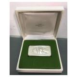 Franklin Mint Sterling Silver 1000 Grains bar -