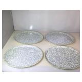 Four large Melamine serving trays/platters by