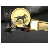 The Bakova Guild Handmade hunting dog tray. Two