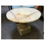 Onyx end table, approx 25x19 inches