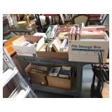 Cart lot of assorted books and more