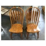 Pair of wooden chairs by intercon