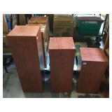 Set of 3 matching pedestals, approx 12x12x36