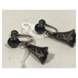 Sterling Silver Siamese earrings - screw backs