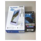 Aceson tablet and Step FX activity tracker.