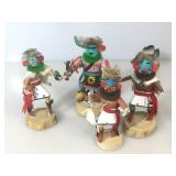 Lot of Handmade wooden Kachina Dolls. Some Named