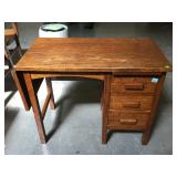 Wooden kid desk w/drawers and extended top,