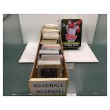 Mixed sports cards some in cases