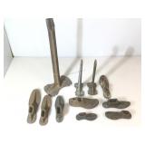 Antique Cast Iron Cobblers Stands with Forms