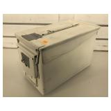 Medium Metal Military ammo can - painted white