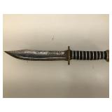 Vintage brass handled Combat-Style knife - Full
