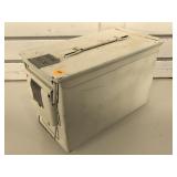 Medium Metal Military ammo can - painted white