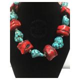 Large Chunky Native American Hand Made Necklace