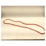 Native American Hand Made Red Coral Bead Necklace