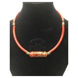 Native American Made Red Coral and Beaded