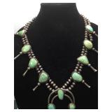 Sterling Silver and Turquoise Squash Blossom