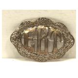 Sterling Silver Brooch - EBT - 1.25 in wide