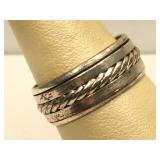 Sterling Silver Spinner ring - size 10