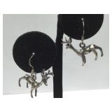 Sterling Silver Deer dangle earrings
