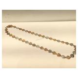 Sterling Silver 3-Tone Heart necklace - 16 in -