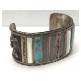 Sterling Silver NA Cuff bracelet - missing some