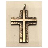 Sterling Silver Cross pendant - 1 in long