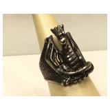 Metal Dragon Ring - size 9