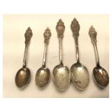 Lot of 90% Silver Spoons - marked R.U.B. 90 - the
