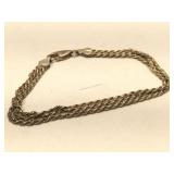 Sterling Silver 3-Strand Rope chain bracelet - 7