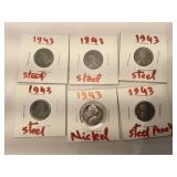 Lot of Steel Lincoln Pennies in flips and 1943-S