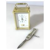 Jostens German Quartz Carriage Clock 4.5H x 3W x