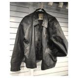 Mens XL Leather Jacket by Wilda. Zipper needs