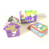 3 Snoopy metal lunch boxes