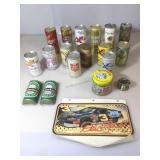 Box of beer cans with a Dale Earnhardt license