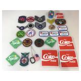 Lot of assorted cloth patches, badges, pin , etc