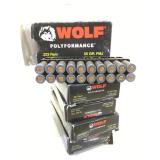 100 Rounds .223 Rem Wolf Ammo - 55Gr. FMJ