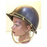 US Military Helmet with added woven chin strap
