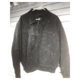 Black Suede Jacket by G2000 Mens L